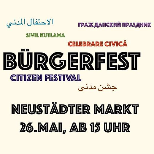 Logo Bürgerfest Neustädter Markt – Ein Stadtteil feiert sich selbst.